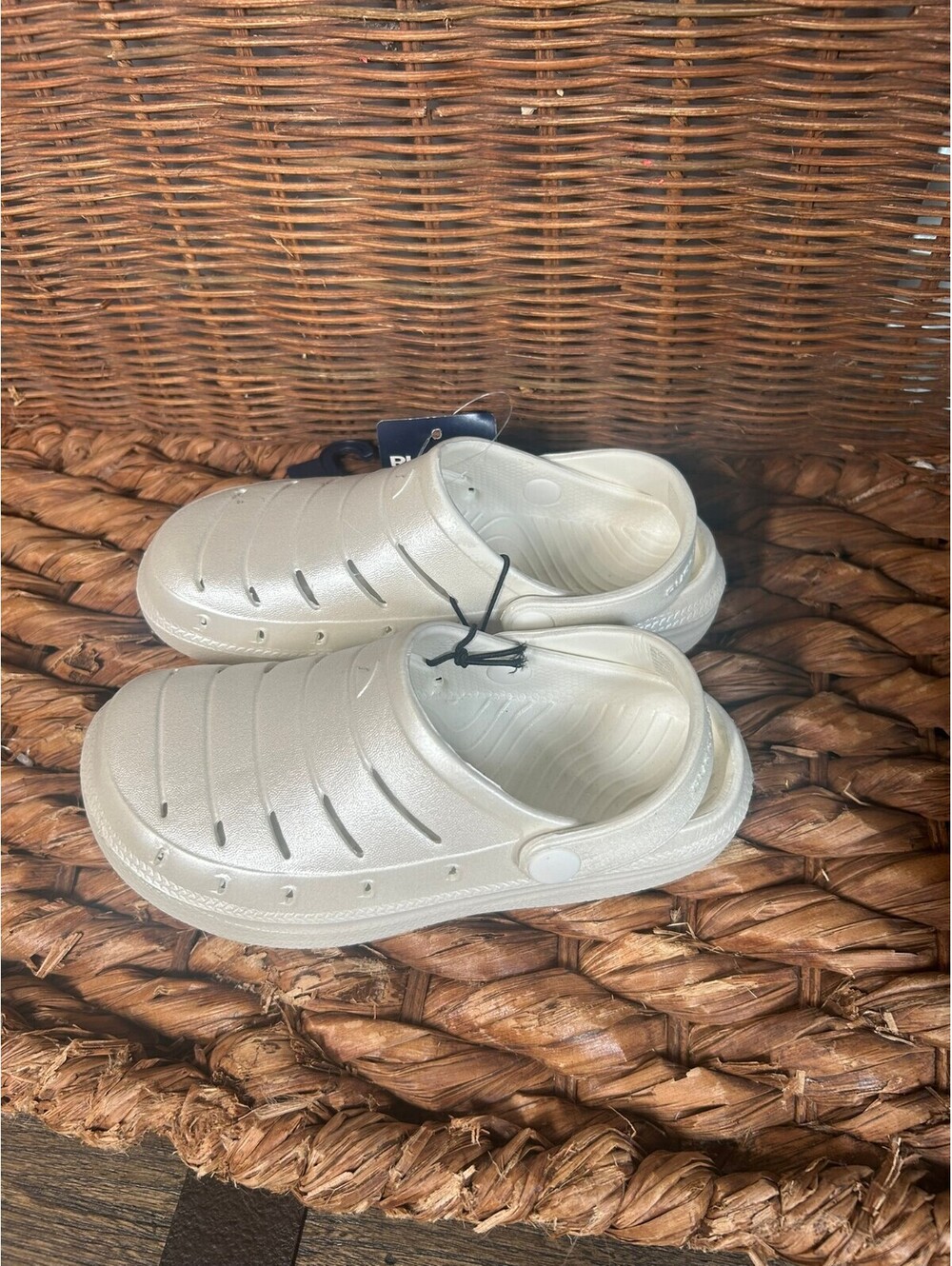 Cream washable clogs size 11